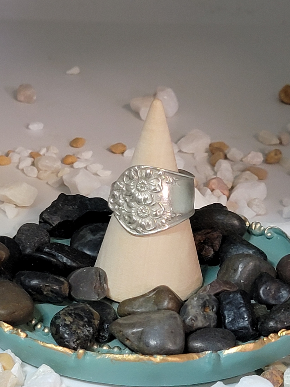 Floral Spoon Ring Size 9.5